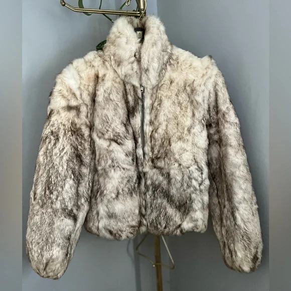Source Unknown | Jackets & Coats | Vintage Dyed Rabbit Fur Jacket